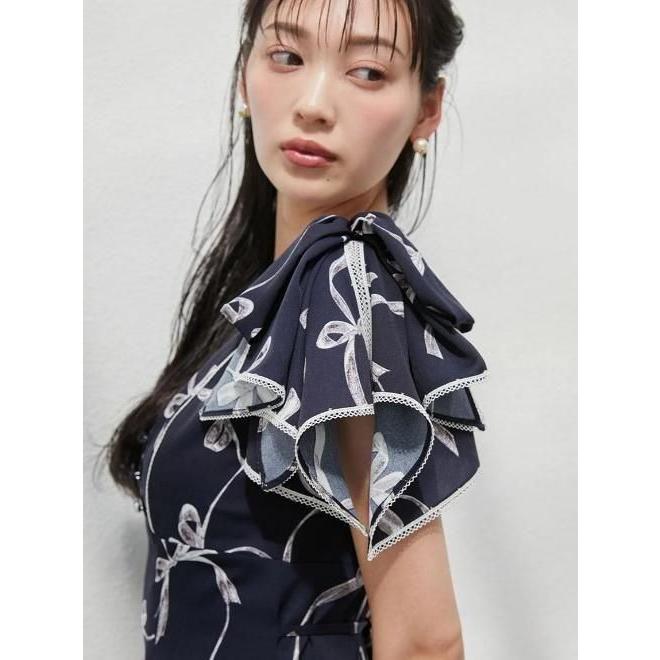 SNIDEL snidel / スナイデル Susリボンプリントワンピ 25春夏