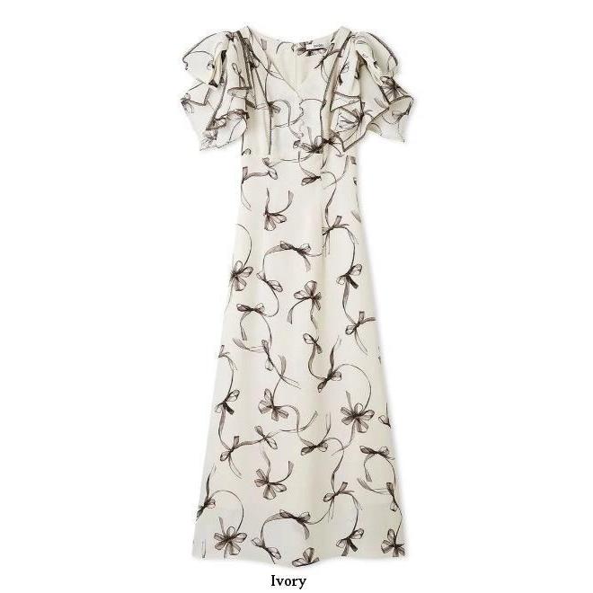 SNIDEL（スナイデル） Susリボンプリントワンピ 25春夏. SWFO254025