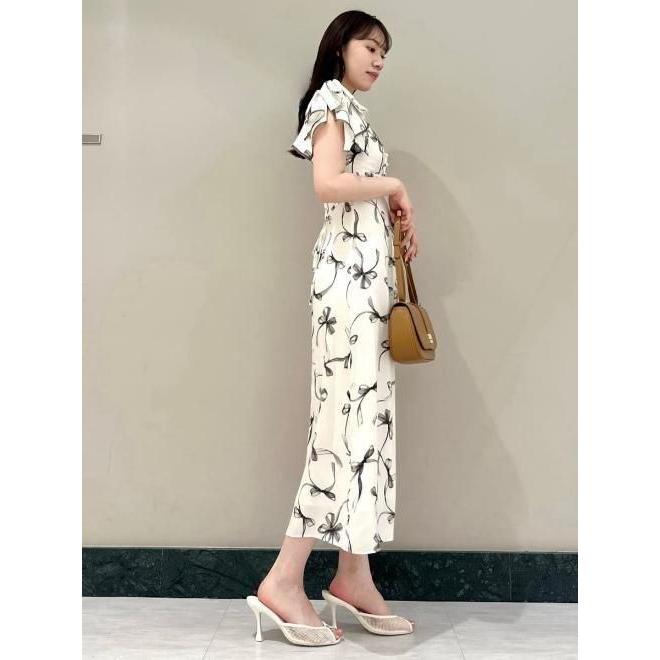 SNIDEL Sustainableリボンプリントワンピース PBEG 1 M SNIDEL/スナイデル | . ⁡ SNIDEL Summer Edit ⁡ ⁡ #Sustainableリボン
