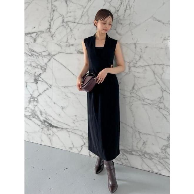 SNIDEL 新品タグ付 Mサイズ レイヤードライクジレワンピース 25AW SNIDEL（スナイデル） (10%OFF&300円OFF) レイヤードライクジレ