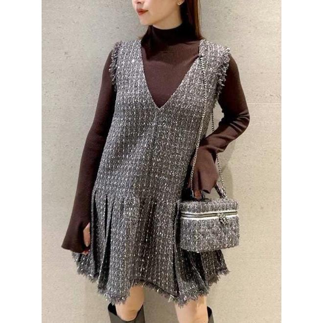 SNIDEL（スナイデル） (最終セール50%OFF&300円OFF) Vネックツイード