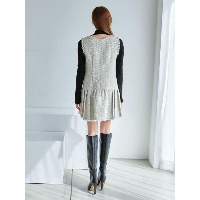 SNIDEL（スナイデル） (最終セール50%OFF&300円OFF) Vネックツイード