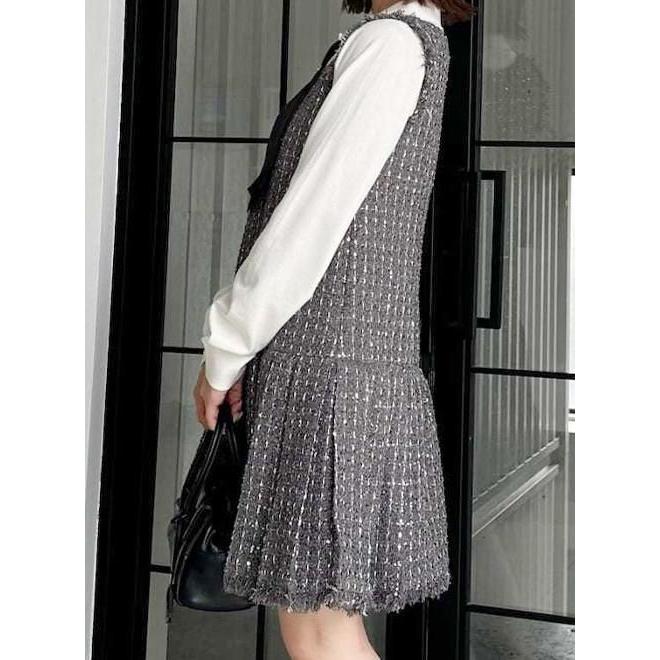 SNIDEL（スナイデル） (最終セール50%OFF&300円OFF) Vネックツイード