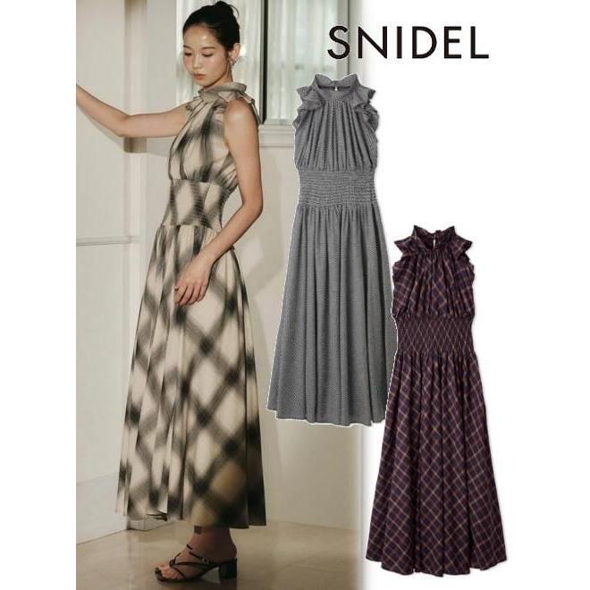 SNIDEL（スナイデル） (期間限定10%OFF&PT5) フリルスリーブチェック
