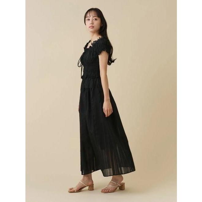スナイデル　オフショル　ロングドレス SNIDEL（スナイデル） (期間限定10%OFF&PT5) コットンオフショルロング