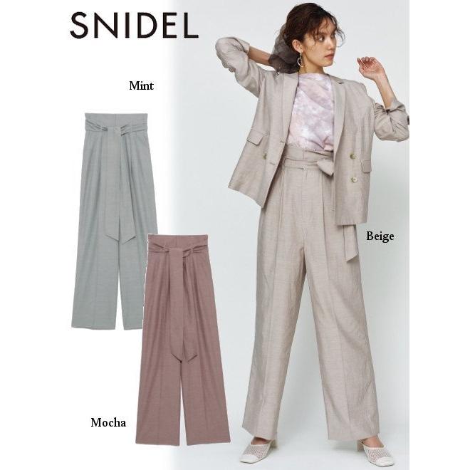 SNIDEL ハイウエストワイドタックパンツ SNIDEL snidel / スナイデル ハイウエストタックパンツ 21春夏