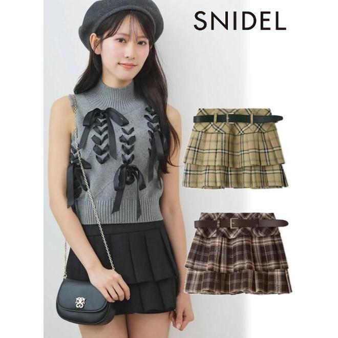 SNIDEL（スナイデル） (10%OFF&300円OFF) ベルトセットティアードスカ
