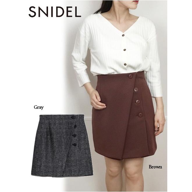 SNIDEL snidel / スナイデル ラップボタンミニスカート 19春夏