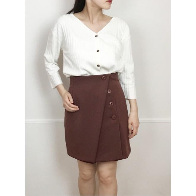 SNIDEL snidel / スナイデル ラップボタンミニスカート 19春夏