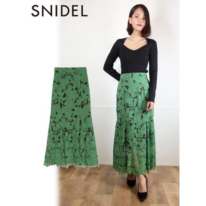 独特な店 Snidel スナイデル フレアスカート Swfs 21秋冬 Sustainaカッティングレーススカート スナイデル Snidel スカート Albinofoundation Org