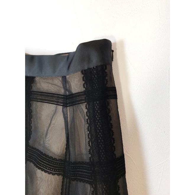 新品未使用タグ付きSNIDELフロッキーチュールスカート1ブラックチェック完売 SNIDEL (セール40%OFF&PT5) snidel /スナイデル フロッキー