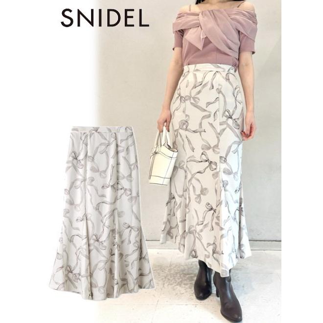 SNIDEL (12%OFF+300円OFF) snidel スナイデル リボンプリント SNIDEL (12%OFF+300円OFF) snidel スナイデル リボンプリント