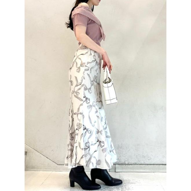SNIDEL (12%OFF+300円OFF) snidel スナイデル リボンプリント SNIDEL (12%OFF+300円OFF) snidel スナイデル リボンプリント