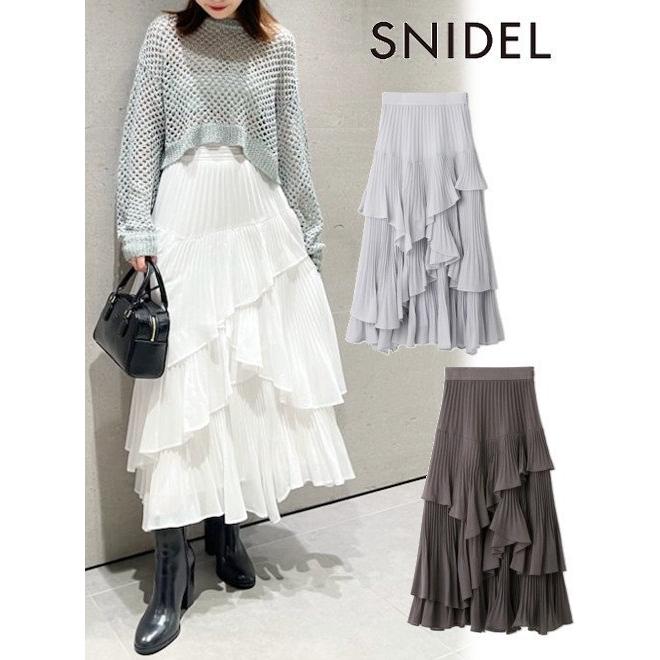 SNIDEL（スナイデル） (12%OFF) プリーツティアードスカート 24秋冬