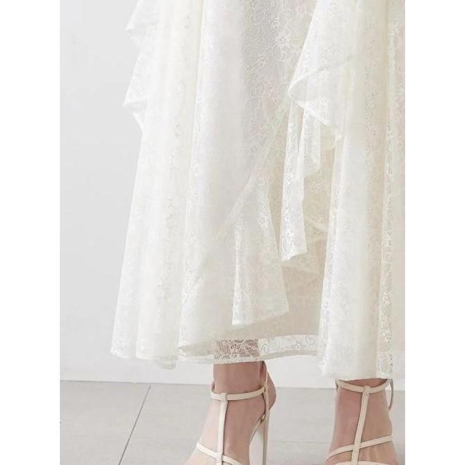 スナイデル白フフリルスカート SNIDEL スカート フリルレーススカート : ZOZOTOWN Yahoo!店