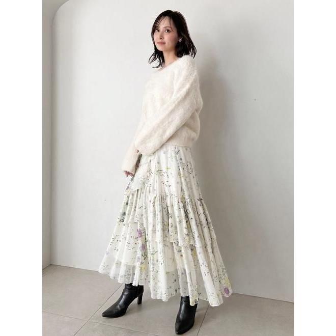 ♡ SNIDELラッフルフリルティアードスカート ♡ SNIDEL（スナイデル） (10%OFF&300円OFF) ラッフルフリルティアード