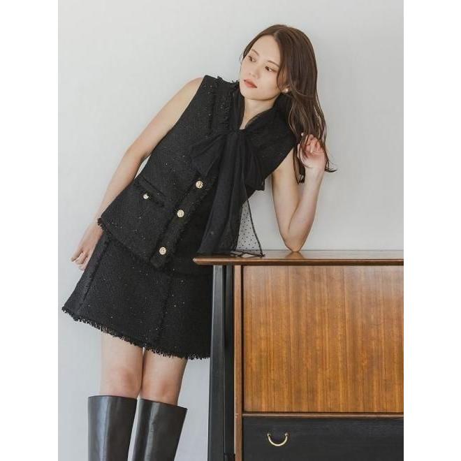 新品【SNIDEL】スナイデル クラシカルジレ ジャケット スカートおまけ SNIDEL（スナイデル）の「クラッシックジレジャケット＆プリーツ