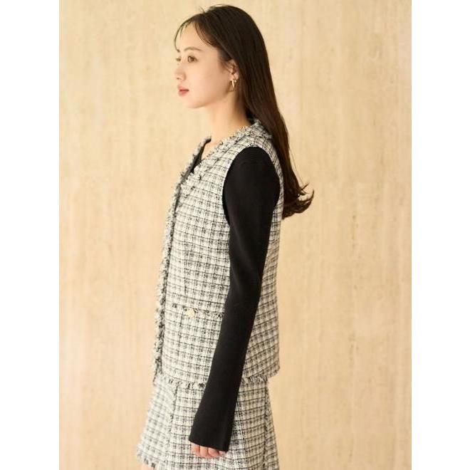 SNIDEL（スナイデル） (最終セール40%OFF&300円OFF) ツイードジレ 25