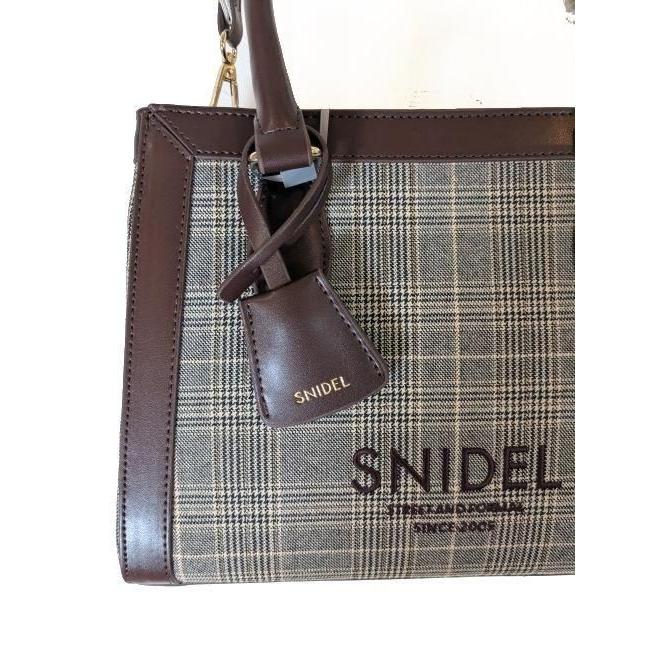 新品タグ付き✨️ SNIDEL スナイデル ロゴバッグ ブラウン ロゴ刺繍 SNIDEL（スナイデル） (10%OFF&300円OFF) ロゴバッグ 25秋冬