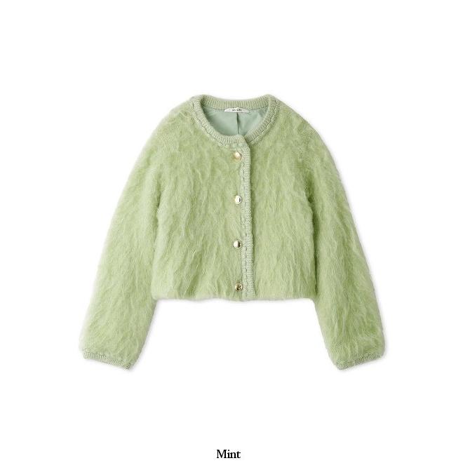 【新品未使用】SNIDEL ファーライクフリルニットジャケット ミント SNIDEL（スナイデル） (セール40%OFF&PT5) ファーライクニット