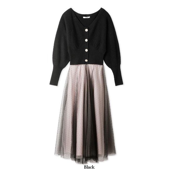 snidel カーデ×チュールスカートセット SNIDEL（スナイデル）の「カーデ×チュールスカートセット