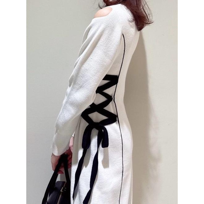 SNIDEL (12%OFF) snidel / スナイデル レースアップバイカラー