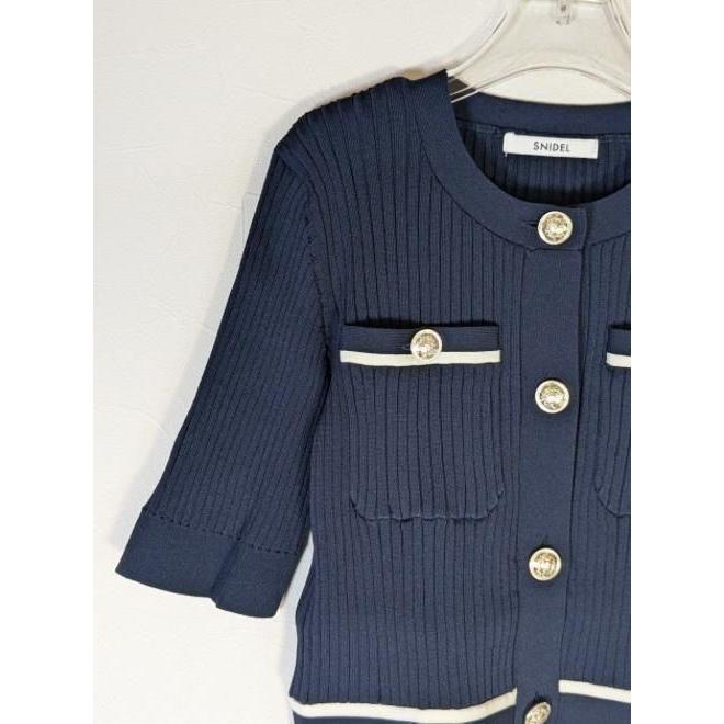 snidel3点セット SNIDEL snidel スナイデル メタルボタンニットセットアップ 25春