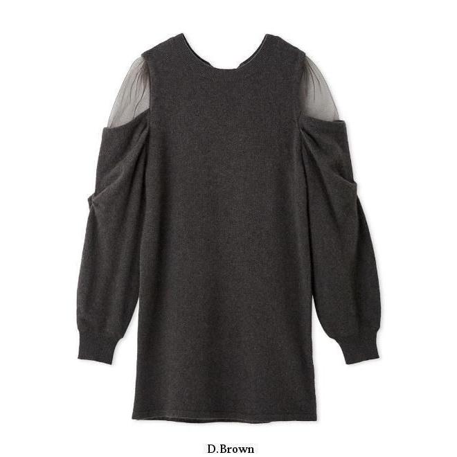 ♡kr☆新品 snidel シースルーショルダーニット ワンピース SNIDEL（スナイデル） ワンピース シースルーショルダーニット