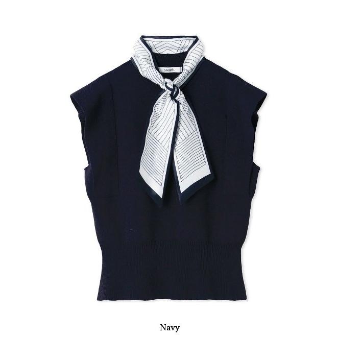 snidel スナイデル　スカーフ付きニットプルオーバー SNIDEL（スナイデル）の「スカーフ付きニットプルオーバー