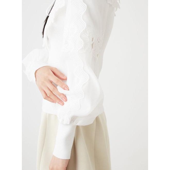 SNIDEL（スナイデル） レースカラーニットプルオーバー 23秋冬.予約