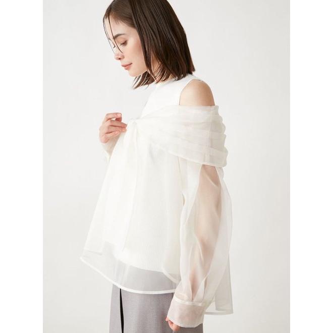 SNIDEL（スナイデル） リボンシャツキャミセットニット 24春夏