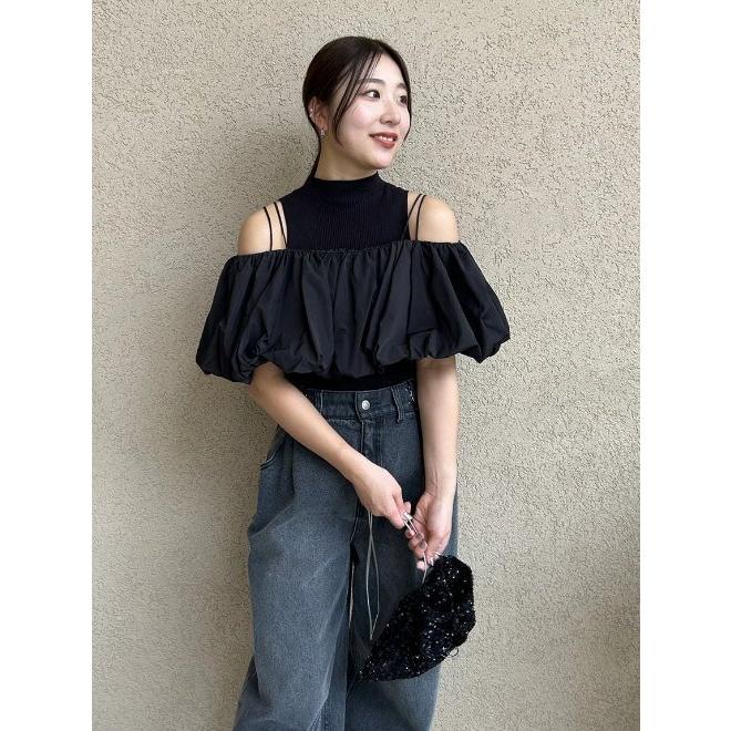 SNIDEL（スナイデル） (セール40%OFF) バルーンキャミ×ノースリニット 