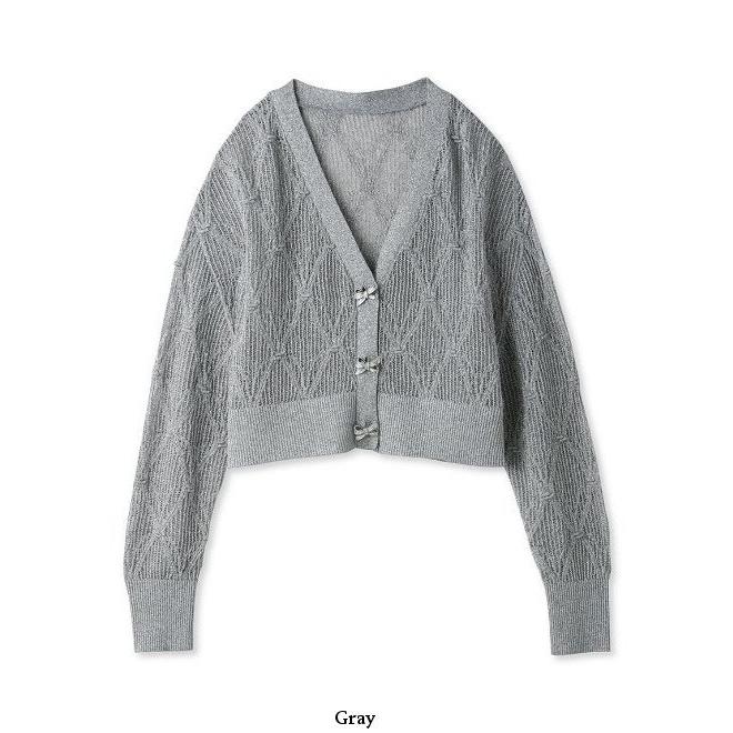 最終お値下げ【新品、タグ付き】snidel リボンビジューシアーカーディガン SNIDEL（スナイデル） リボンビジューシアーカーディガン 24春夏.予約