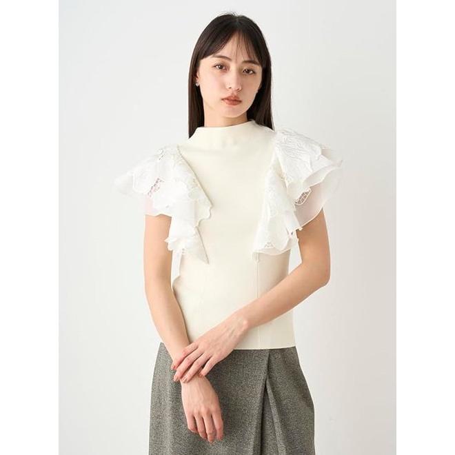 【正規品】snidel Sustainableエンブロイダリープルオーバー　白 snidel Sustainableエンブロイダリーニットプルオーバー - メルカリ