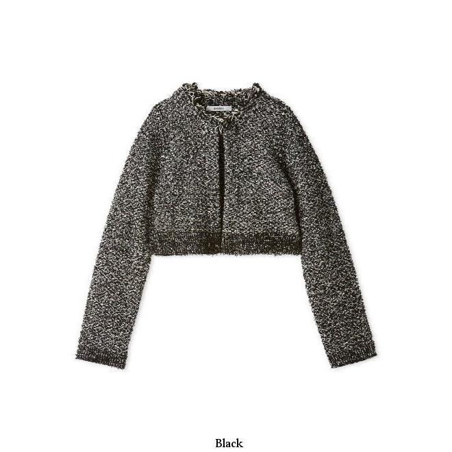 スナイデル snidel ツイード　ニット　カーディガン　ジャケット　タグ付き 中古・古着通販】Snidel (スナイデル) ツイードニットカーディガン