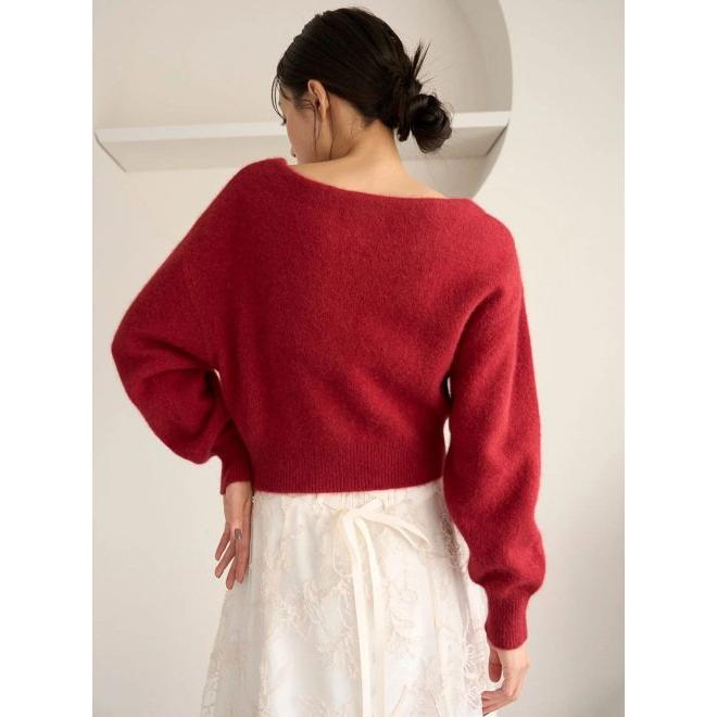 SNIDEL ラクーンショートボレロカーディガン RED カーディガン｜SNIDEL(スナイデル)の通販サイト【公式】