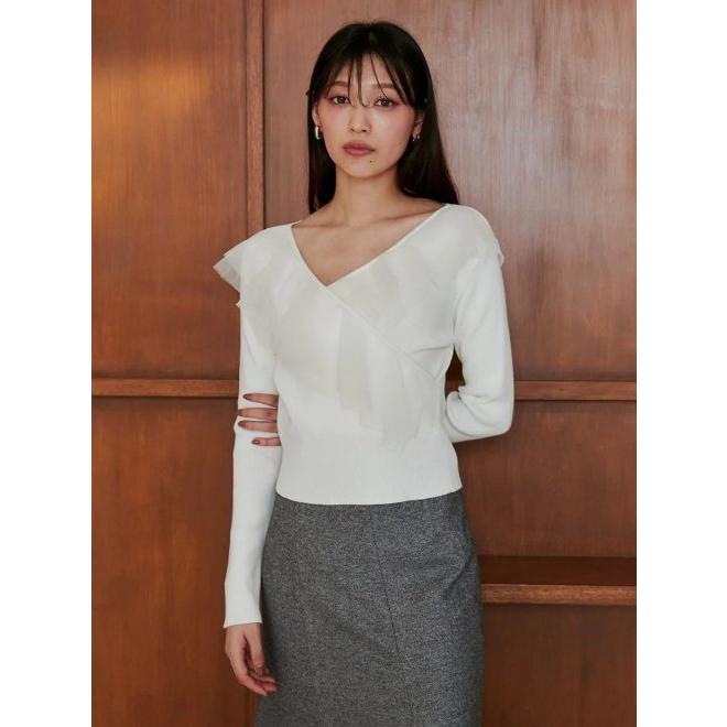 SNIDEL（スナイデル） (セール40%OFF) Susカシュクールチュールニット