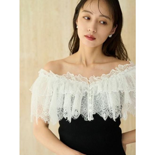 snidel レースドッキングニットプルオーバー SNIDEL（スナイデル） (20%OFF&300円OFF) レースドッキングニットプル