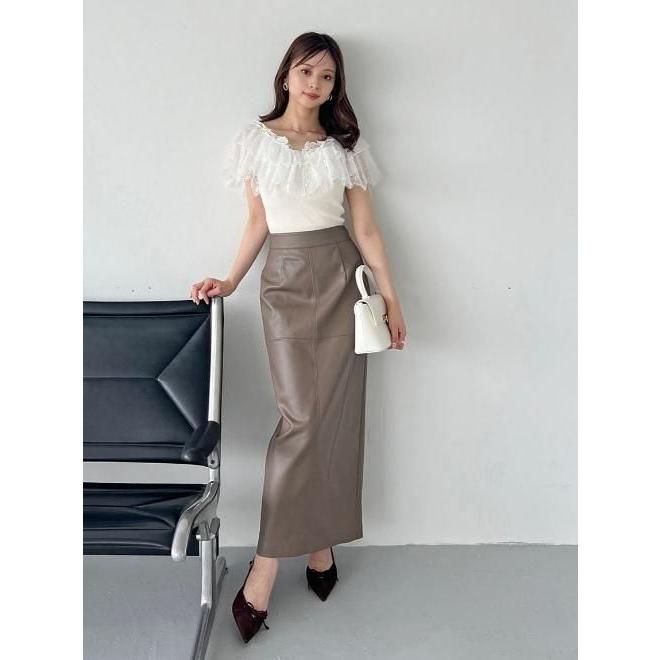 SNIDEL（スナイデル） (20%OFF&300円OFF) レースドッキングニットプル