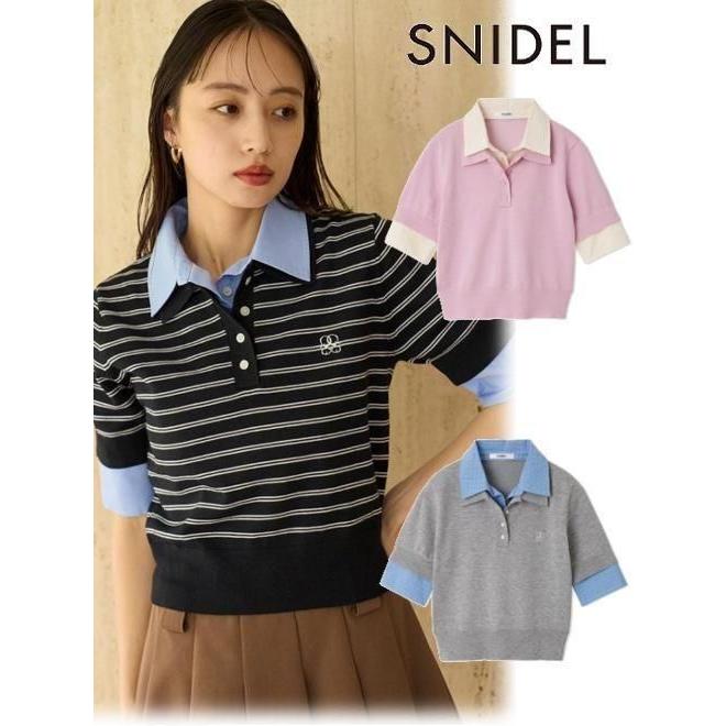 SNIDEL snidel / スナイデル シャツドッキングニットポロ 25秋冬