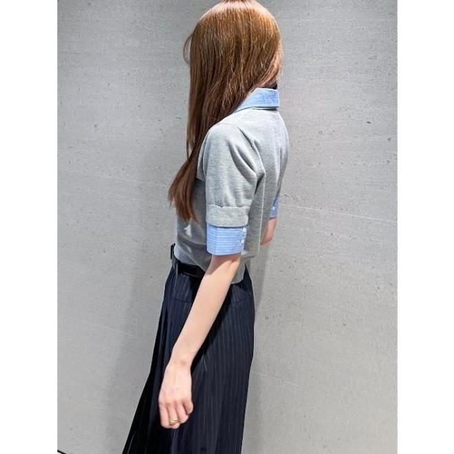 【美品】SNIDEL スナイデル シャツドッキングニットポロ NVY ネイビー SNIDEL（スナイデル） シャツドッキングニットポロ swnt254218