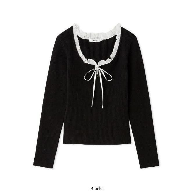SNIDEL（スナイデル） (10%OFF&300円OFF) フリルドッキングニットプル