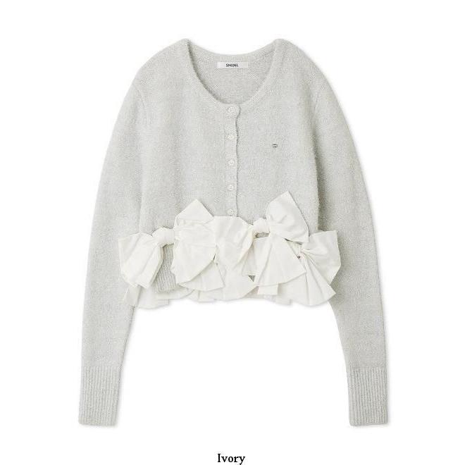 SNIDEL snidel / スナイデル リボンモチーフカーディガン 25秋冬