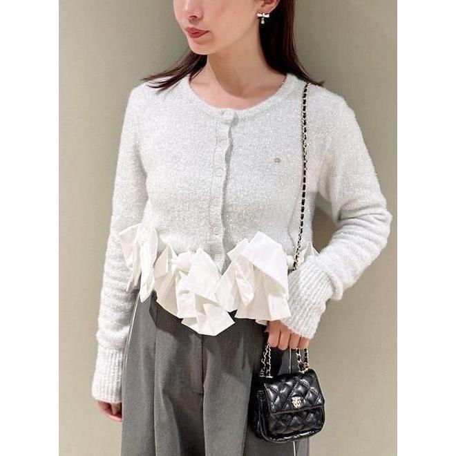 snidel スナイデル リボンモチーフカーディガン 新品未使用 未開封 SNIDEL snidel / スナイデル リボンモチーフカーディガン 25秋冬