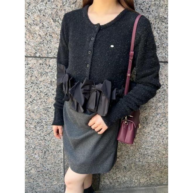 SNIDEL snidel / スナイデル リボンモチーフカーディガン 25秋冬