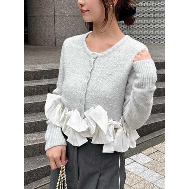 SNIDEL snidel / スナイデル リボンモチーフカーディガン 25秋冬