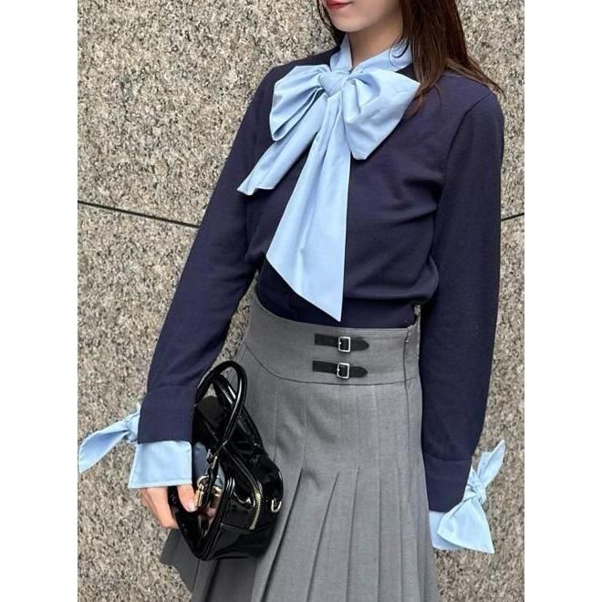 SNIDEL（スナイデル） (10%OFF&300円OFF) ボウタイドッキングニット