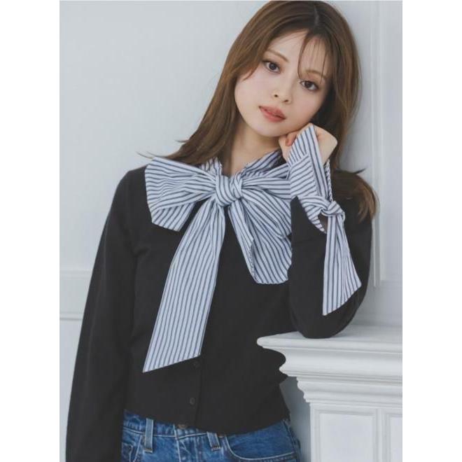 SNIDEL（スナイデル） (10%OFF&300円OFF) ボウタイドッキングニット