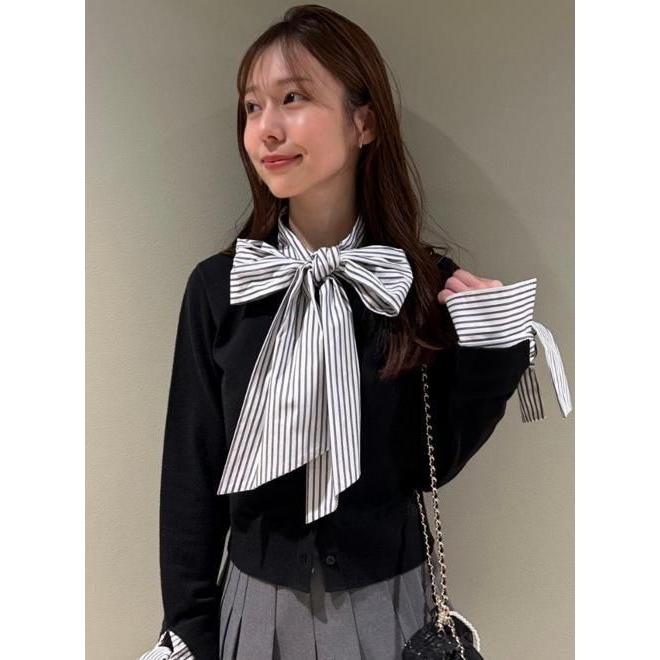 SNIDEL（スナイデル） (10%OFF&300円OFF) ボウタイドッキングニット