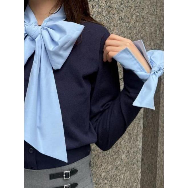 SNIDEL（スナイデル） (10%OFF&300円OFF) ボウタイドッキングニット